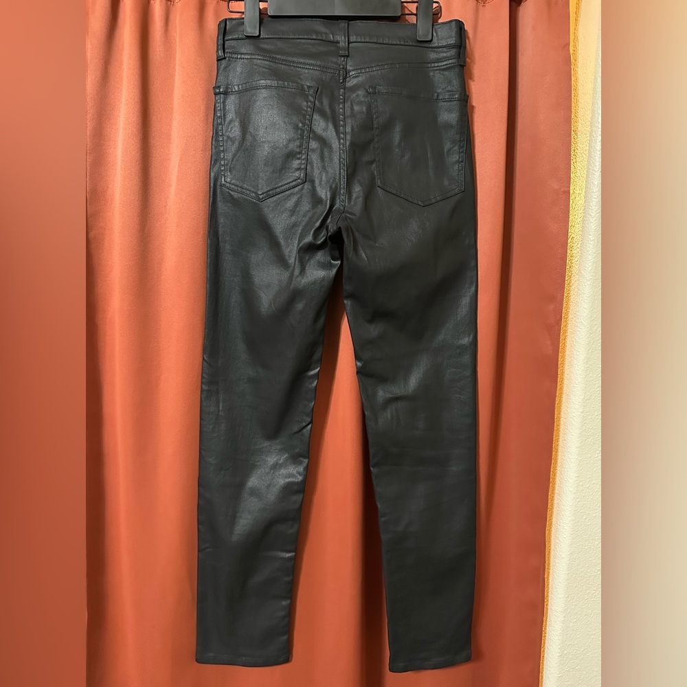 Banana Republic Black High Rise Skinny Waxed Jeans Women’s Size 29/8 Tall/Long - Picture 2 of 8